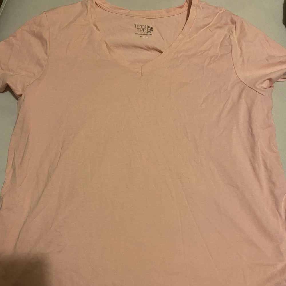 Womens 3xl light pink V-neck